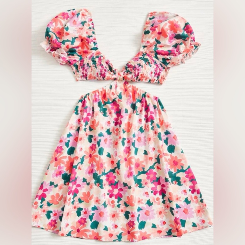 Floral Cut-Out Dress